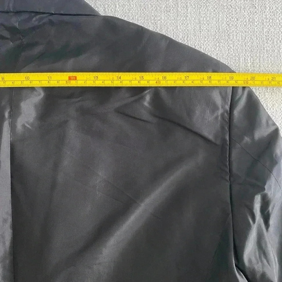 Giorgio Armani Silk Blend Lightweight Snap Closure Blazer Black Size 50 US 40 - Picture 13 of 16